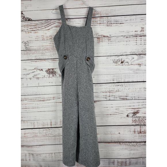 Sage The Label Square Neck Cropped Jumpsuit XS Womens Grey Sleeveless - Picture 1 of 4